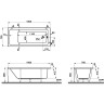 Акриловая ванна VITRA NEON 160x70 см 52520001000