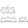 Акриловая ванна VITRA NEON 180x80 см 52540001000