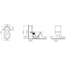 Чаша унитаза напольная VITRA ARKITEKT 6623B003-0838 с горизонтальным выпуском