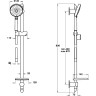 Душевой гарнитур VITRA MASTER SLOT 3F 3 функции A45691EXP