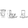 Напольный унитаз VITRA POLAR безободковый двурежимный механизм смыва 3/6 л сиденье микролифт 9843B003-7201