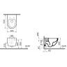 Подвесной унитаз VITRA SENTO безободковый матовый черный 7748B083-0101
