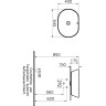 Раковина VITRA GEO чаша 55cm, цвет белый 7427B003-0012