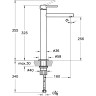 Смеситель VITRA ORIGIN для раковины-чаши, большой, матовый черный A4255836