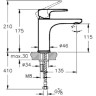 Смеситель VITRA ROOT ROUND для раковины матовый черный A4270636EXP