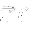 Столешница VITRA ORIGIN 120 см, правосторонняя, черный дуб 65927